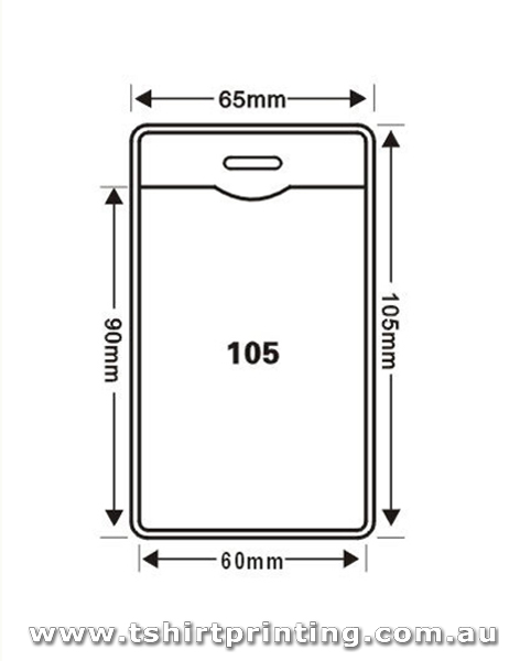 105mmx65mm Clear PVC Card Holder